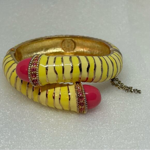 J. Crew Gold and Pink Statement Bangles - Picture 5 of 5